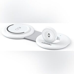 Mini Magnetic 2 in 1 Wireless Charger,Traveler Wireless Folding